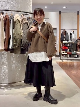 「アイテム（ヘアアクセサリー）」を使った、minkey0309さん（レディース・154cm・40代）の冬コーディネート