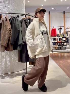 「アイテム（マタニティウェア/グッズ）」を使った、minkey0309さん（レディース・154cm）の秋コーディネート