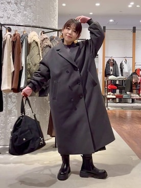 「アイテム（シュシュ）」を使った、minkey0309さん（レディース・154cm）の冬コーディネート