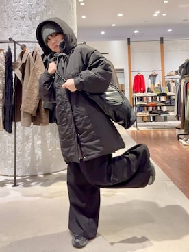 「アイテム（ニットキャップ/ビーニー）」を使った、minkey0309さん（レディース・154cm・40代）の秋コーディネート