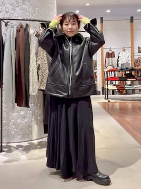 「アイテム（シュシュ）」を使った、minkey0309さん（レディース・154cm）の冬コーディネート