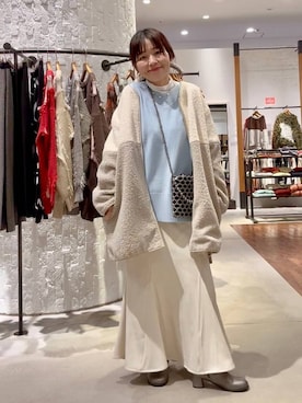 「アイテム（シュシュ）」を使った、minkey0309さん（レディース・154cm）の冬コーディネート