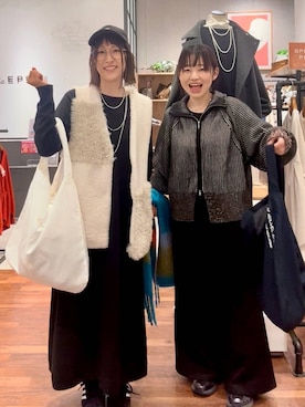 「アイテム（ベスト）」を使った、minkey0309さん（レディース・154cm・40代）の冬コーディネート