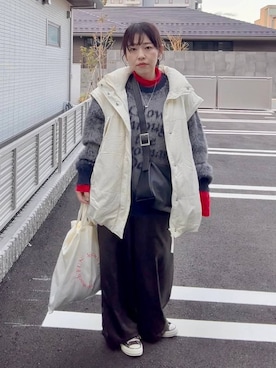 「アイテム（ヘアアクセサリー）」を使った、minkey0309さん（レディース・154cm・40代）の冬コーディネート