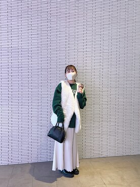 「RAY CASSIN（レイカズン）のアイテム（スウェット）」を使った、なぁさん（レディース・152cm）の春コーディネート