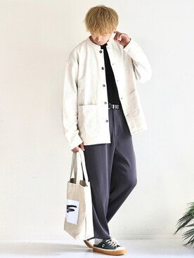 「FREDY MAC（フレディーマック）のアイテム（ジャケット/アウター）」を使った、やーこん🦊︎︎︎︎︎︎︎︎︎︎︎︎☑︎さん（メンズ・172cm）の秋コーディネート