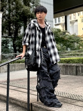 「アイテム（ウォレットチェーン）」を使った、やーこん🦊︎︎︎︎︎︎︎︎︎︎︎︎☑︎さん（メンズ・172cm）の秋コーディネート