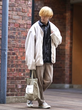 やーこん🦊︎︎︎︎︎︎︎︎︎︎︎︎☑︎さん（メンズ・172cm）の冬コーディネート