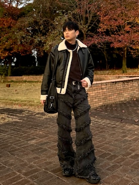 「アイテム（リング）」を使った、やーこん🦊︎︎︎︎︎︎︎︎︎︎︎︎☑︎さん（メンズ・172cm・20代）の秋コーディネート