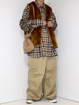 「アイテム（ベスト）」を使った、やーこん🦊︎︎︎︎︎︎︎︎︎︎︎︎☑︎さん（メンズ・172cm・20代）の秋コーディネート