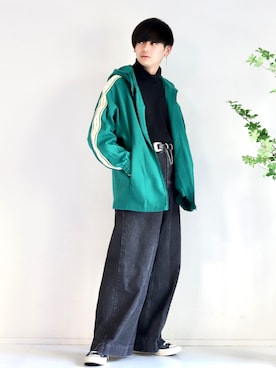 「シンフルコーデ」｜「アイテム（その他トップス）」を使った、やーこん🦊︎︎︎︎︎︎︎︎︎︎︎︎☑︎さん（メンズ・172cm）の春コーディネート