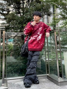 「アイテム（ピアス（片耳用））」を使った、やーこん🦊︎︎︎︎︎︎︎︎︎︎︎︎☑︎さん（メンズ・172cm）の秋コーディネート