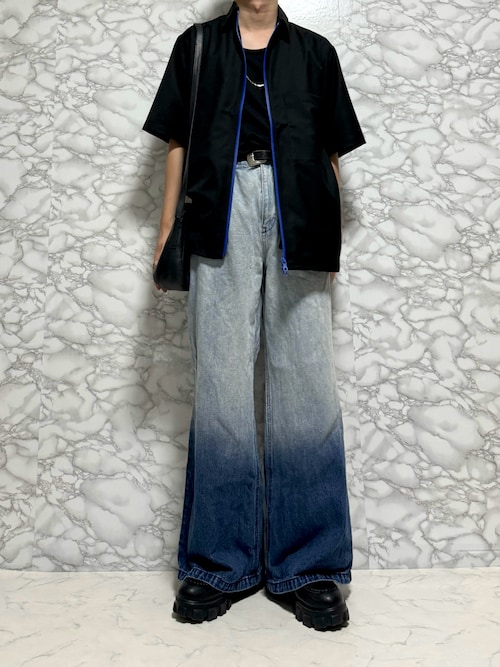 DIESEL：本革 デニム ローファー DIESEL - DIESEL ディーゼル 24.5cm ローファー インディゴ 革靴