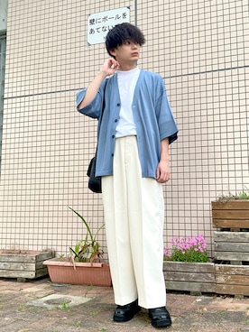 やーこん🦊︎︎︎︎︎︎︎︎︎︎︎︎☑︎さん（メンズ・172cm）の夏コーディネート