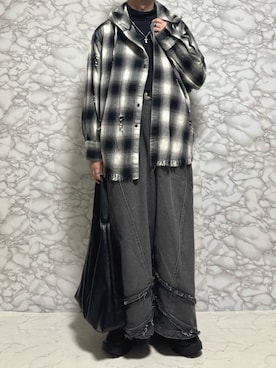 「アイテム（リング）」を使った、やーこん🦊︎︎︎︎︎︎︎︎︎︎︎︎☑︎さん（メンズ・172cm）の秋コーディネート