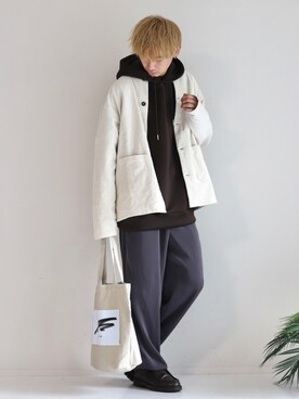 「FREDY MAC（フレディーマック）のアイテム（ジャケット/アウター）」を使った、やーこん🦊︎︎︎︎︎︎︎︎︎︎︎︎☑︎さん（メンズ・172cm）の秋コーディネート