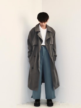 トレンチコート グレー系 を使った人気ファッションコーディネート Wear トレンチコート グレー系 を使った人気ファッションコーディネート Wear