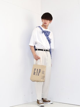 「アイテム（ピアス（片耳用））」を使った、やーこん🦊︎︎︎︎︎︎︎︎︎︎︎︎☑︎さん（メンズ・172cm・20代）の春コーディネート