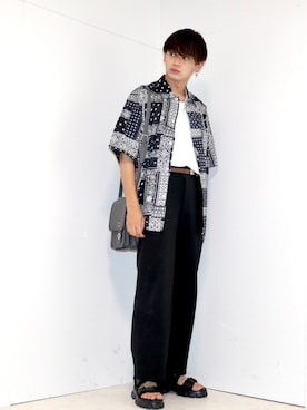 「BeAMS DOT（ビームスドット）のアイテム」を使った、やーこん🦊︎︎︎︎︎︎︎︎︎︎︎︎☑︎さん（メンズ・172cm）の夏コーディネート