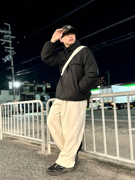 「Confirm（コンファーム）のアイテム（ダウンジャケット/コート）」を使った、やーこん🦊︎︎︎︎︎︎︎︎︎︎︎︎☑︎さん（メンズ・172cm）の冬コーディネート