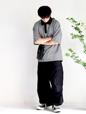 やーこん🦊︎︎︎︎︎︎︎︎︎︎︎︎☑︎さん（メンズ・172cm）の夏コーディネート