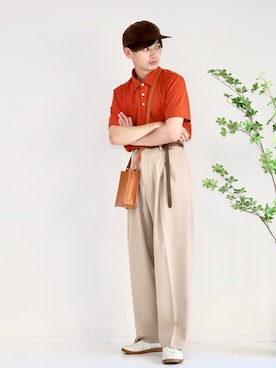 「URBAN RESEARCH ROSSO MEN（アーバンリサーチロッソメン）の『XLサイズあり』『抗菌/防臭』ハイパフォーマンスコットン天竺ポロシャツ（ポロシャツ）」を使った、やーこん🦊︎︎︎︎︎︎︎︎︎︎︎︎☑︎さん（メンズ・172cm）の夏コーディネート