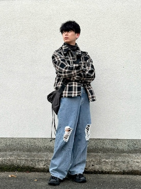 「Red Cap Girl（レッドキャプガール）のアイテム（ブルゾン）」を使った、やーこん🦊︎︎︎︎︎︎︎︎︎︎︎︎☑︎さん（メンズ・172cm）の冬コーディネート