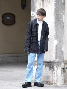 「CREARE -LINO-（クレアーレリノ）のアイテム（ブルゾン）」を使った、やーこん🦊︎︎︎︎︎︎︎︎︎︎︎︎☑︎さん（メンズ・172cm）の冬コーディネート