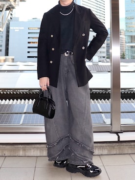 「アイテム（ジャケット/アウター）」を使った、やーこん🦊︎︎︎︎︎︎︎︎︎︎︎︎☑︎さん（メンズ・172cm・20代）の秋コーディネート