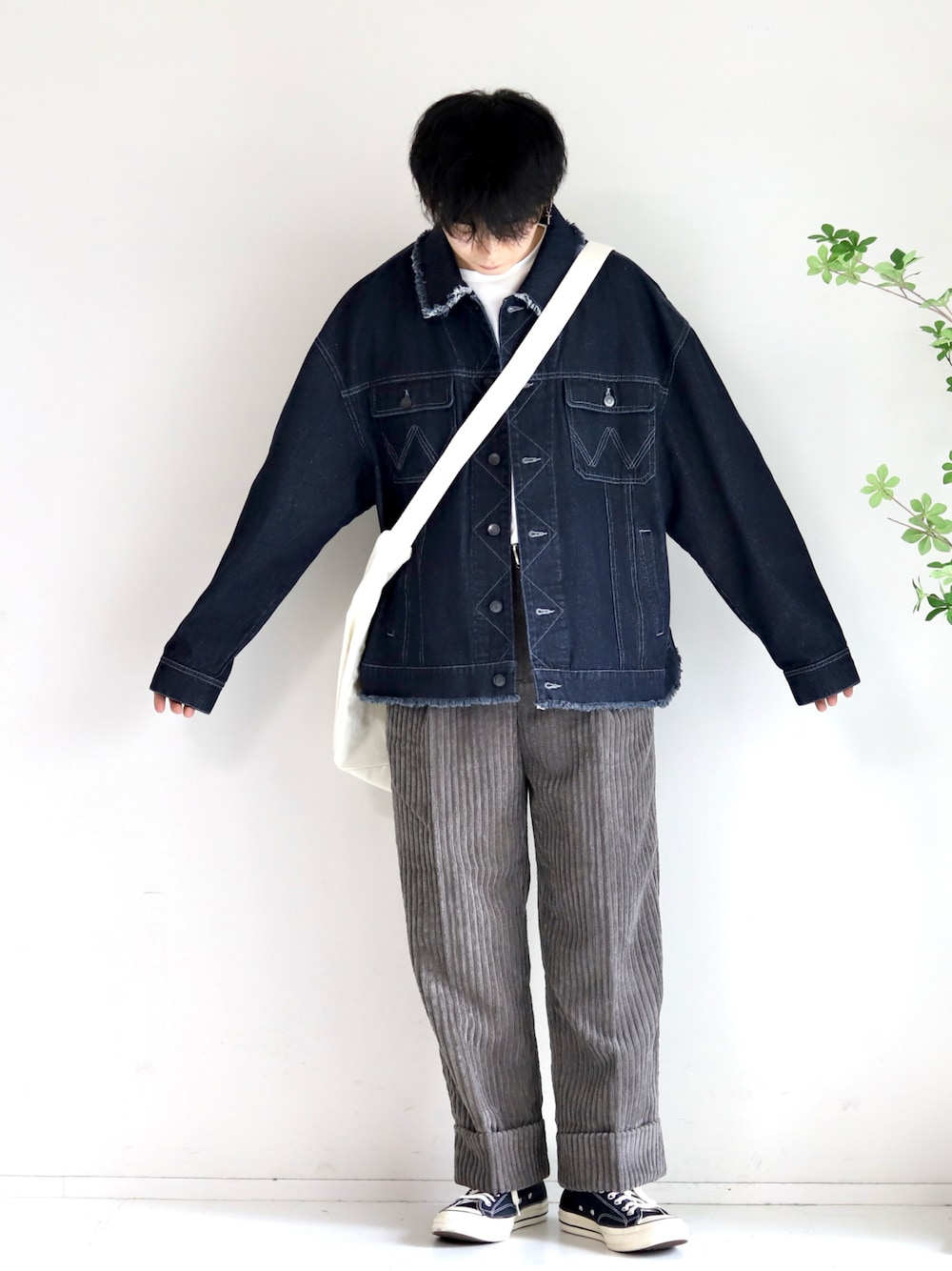 wonderwonder ワンダーワンダー ダメージデニムジャケット Lサイズ