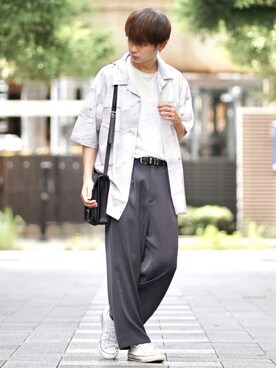 やーこん🦊︎︎︎︎︎︎︎︎︎︎︎︎☑︎さん（メンズ・172cm）の夏コーディネート