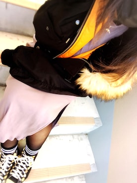 「MOUSSY（マウジー）のアイテム（MA-1）」を使った、okdaaamyさん（レディース・160cm）の秋コーディネート