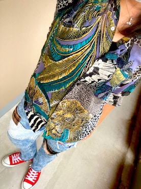 「Hollister（ホリスター）のアイテム（デニムパンツ）」を使った、okdaaamyさん（レディース・160cm）の夏コーディネート