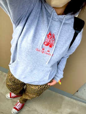 「アイテム（チノパンツ、その他）」を使った、okdaaamyさん（レディース・160cm）の冬コーディネート