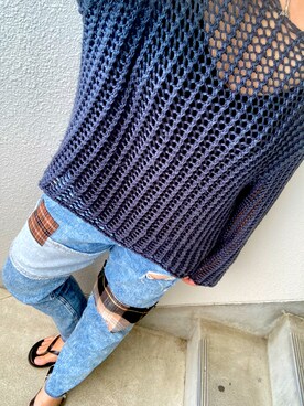 「Hollister（ホリスター）のアイテム（デニムパンツ）」を使った、okdaaamyさん（レディース・160cm）の夏コーディネート