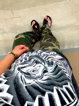 「アイテム（チノパンツ、その他）」を使った、okdaaamyさん（レディース・160cm）の夏コーディネート