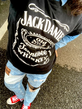 「Hollister（ホリスター）のアイテム（デニムパンツ）」を使った、okdaaamyさん（レディース・160cm）の春コーディネート