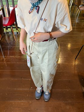 「TOMMY（トミー）のアイテム」を使った、karawankoさん（レディース・159cm）の夏コーディネート