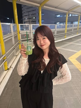 「LOWRYS FARM（ローリーズファーム）のソウレースＬＳ 669785（Tシャツ/カットソー、ホワイト系）」を使った、nanoさん（レディース・152cm）の春コーディネート