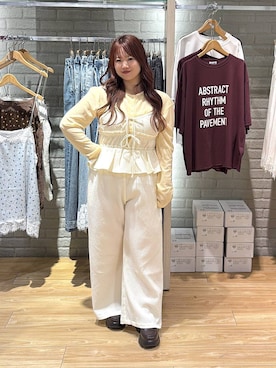 「アイテム（オールインワン・サロペット、ホワイト系）」を使った、nanoさん（レディース・152cm）の夏コーディネート
