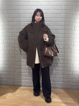 「LOWRYS FARM（ローリーズファーム）のアイテム（その他アウター）」を使った、nanoさん（レディース・152cm）の冬コーディネート