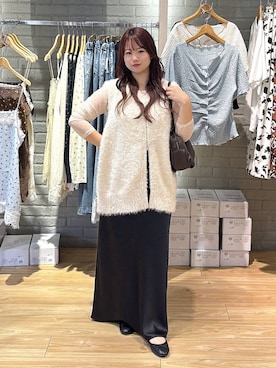 「LOWRYS FARM（ローリーズファーム）の【500mlペットボトル収納可】タックボストンＢＡＧ　1049023（ボストンバッグ、ブラウン系）」を使った、nanoさん（レディース・152cm）の秋コーディネート