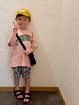 「ARCH & LINE（アーチアンドライン）のアイテム」を使った、kan1208さん（キッズ・100cm）の夏コーディネート