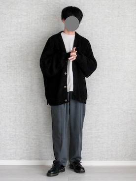 「WYM」｜「アイテム（スウェットパンツ）」を使った、Laitoさん（メンズ・169cm）の冬コーディネート