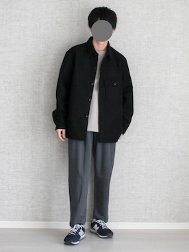 「WYM」｜「アイテム（スウェットパンツ）」を使った、Laitoさん（メンズ・169cm）の冬コーディネート