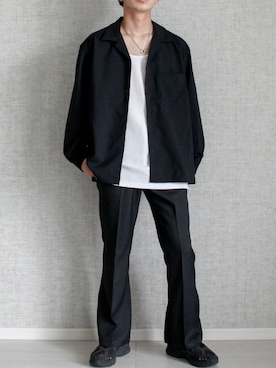 「Adoon plain（アドーンプレーン）のアイテム（パンツ）」を使った、Laitoさん（メンズ・169cm）の夏コーディネート