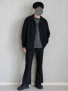 「Adoon plain（アドーンプレーン）のアイテム（パンツ）」を使った、Laitoさん（メンズ・169cm・20代）の冬コーディネート
