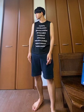 「BLACK LABEL CRESTBRIDGE（ブラックレーベル・クレストブリッジ）のアイテム（パーカー）」を使った、けんとさん（メンズ・177cm）の夏コーディネート