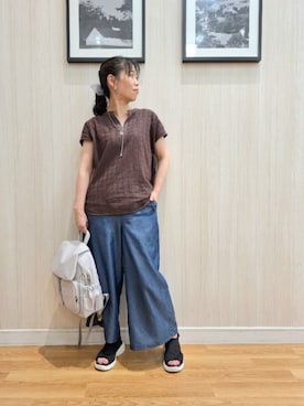 「アイテム（ピアス（両耳用））」を使った、さおさん（レディース・154cm・40代）の夏コーディネート