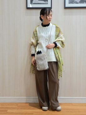 「アイテム（ファッション雑貨）」を使った、さおさん（レディース・154cm・40代）の秋コーディネート